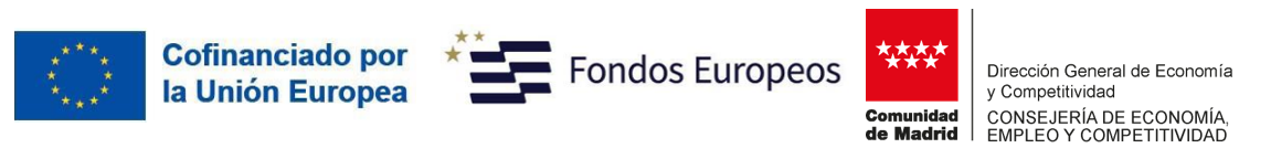 Cofinanciado por la Unión Europea, Fondos Europeos y Comunidad de Madrid